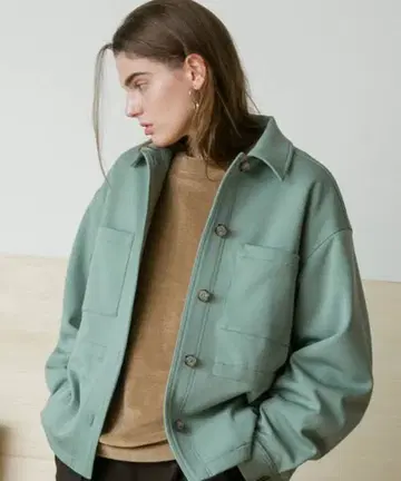 [ 새상품급 ] MAISON SPECIAL 드로스트 저지 숏 기장 자켓