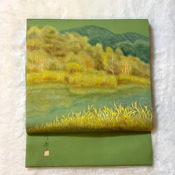 9촌 나고야 오비 풀꽃 산 자연 풍경 순수 실크 작가 작품