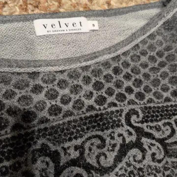 velvet 그레이 긴팔 상의 S