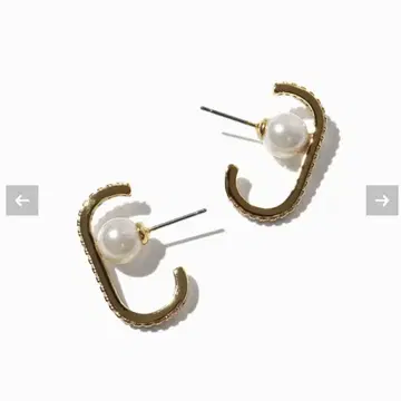 스텔라 할리우드 비쥬 라인 펄 귀걸이(골드)