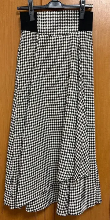 앙데팡당 레이스업 리본 플레어 스커트 블랙 x 화이트 M 사이즈