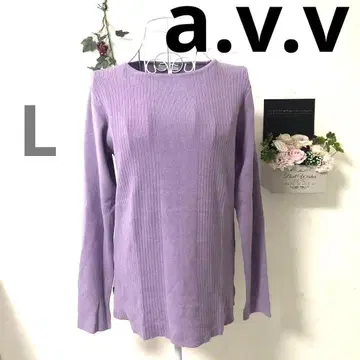 새상품급 A a.v.v 상의 스웨터 긴팔 여성용 L 보라색