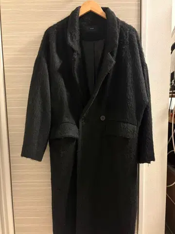 EMODA 블랙 롱 코트 F 사이즈