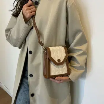 퀼팅 숄더백 베이지 브라운 숄더백 여성용