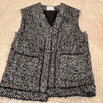 cafune 트위드 슬리브리스 베스트