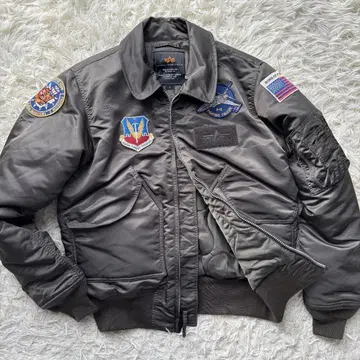 [초레어 컨디션 최상] 알파 CWU-45P 플라이트 자켓 카키 계열 L