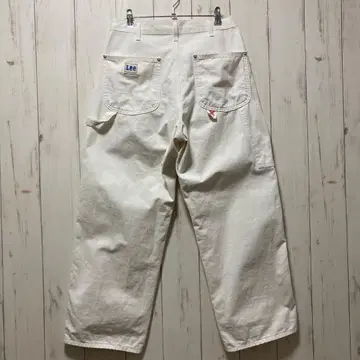 LEE 리 화이트 페인터 팬츠 워크 팬츠 스냅 버튼