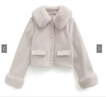 grl 비쥬 버튼 퍼 숏 기장 코트[kz700]