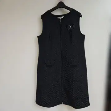 블랙 퀼팅 점퍼 스커트