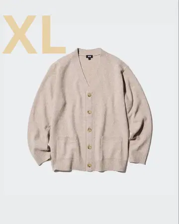 유니클로 프리미엄 라무 V넥 가디건