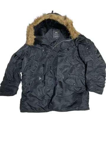ALPHA INDUSTRIES 블랙 다운 자켓 XL