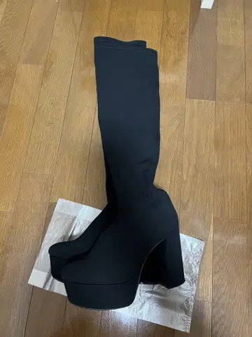 블랙 니하이 부츠 M