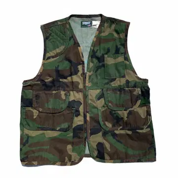 [ 80s ] SAFTBAK 우드랜드 카모 밀리터리 헌팅 베스트