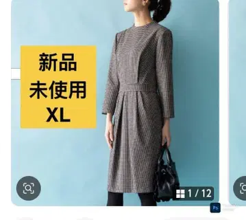 오늘 구매하신 분 3500엔 미사용 새상품 체크 무늬 원피스 XL