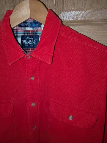 Woodrich 코듀로이 레드 셔츠 L 사이즈