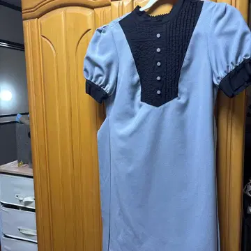 EATME 그레이 반팔 미니 원피스