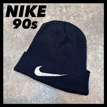 스다 마사키 착용 NIKE 90s 자수 로고 비니 네이비