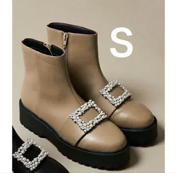 오리엔탈 트래픽 통굽 숏부츠 펄 비쥬 S