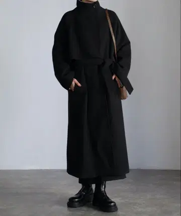 [ ap retro ] 스탠드 카라 케이프 코트 블랙 즉시 구매