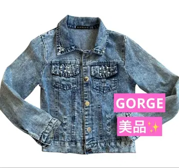 [ 새상품급 ] GORGE 데님 자켓 비쥬 장식 데님 자켓 G M