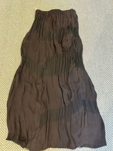 SENSO-UNICO 브라운 플리츠 롱 스커트 사이즈 40