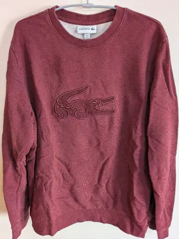 LACOSTE 라코스테 빅 악어 엠보싱 로고 스웨트 셔츠 남성용 L