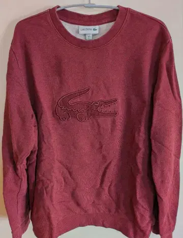 LACOSTE 라코스테 빅 악어 엠보싱 로고 스웨트 셔츠 남성용 L