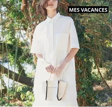 [ MES VACANCES ] 셔츠 원피스 White