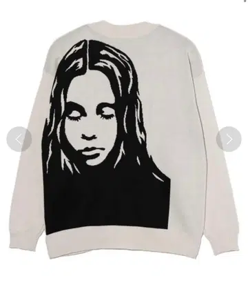 X-girl 페이스 로고 가디건