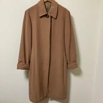 베이지 울 롱 코트