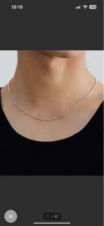 [ 새상품 미사용 ] Silver 925 short necklace