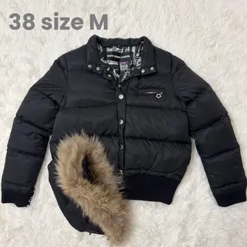 마리콴트 퍼 포함 다운 자켓 화장품 패턴 38 M 블랙