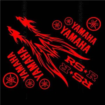 야마하 차체용 스티커 세트 빨간색 빅 사이즈