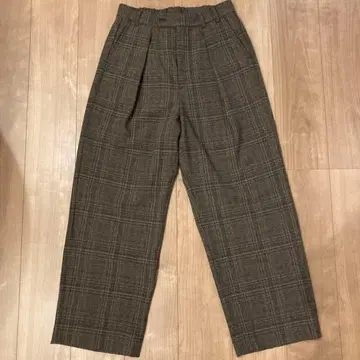 altima 체크 와이드 팬츠 46