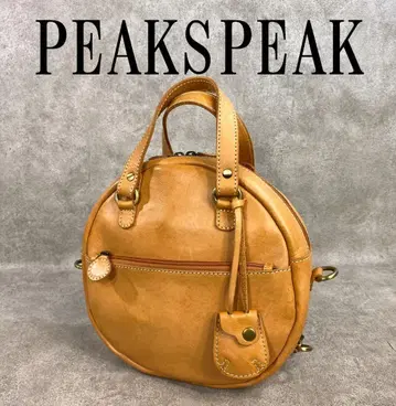 [ 미사용 ] 피크스피크 소가죽 참 포함 3 웨이 마카롱 백