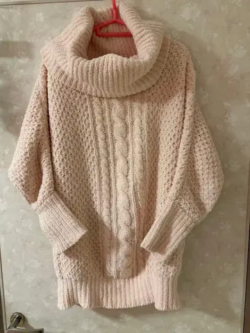 Ank Rouge 핑크 터틀넥 니트