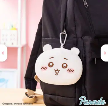 치이카와 (먼작귀) 패스 케이스 파우치 엎드린 봉제 인형