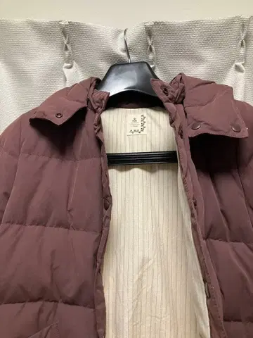 [ Samansa Mos ] 후드 부착 다운 자켓 브라운