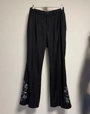 하레 HARE 꽃무늬 자수 플레어 슬랙스 남성용 JPN: S