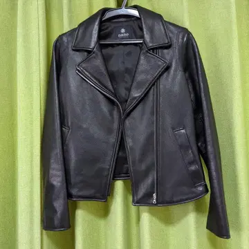 [ nano ] 블랙 양가죽 라이더 자켓
