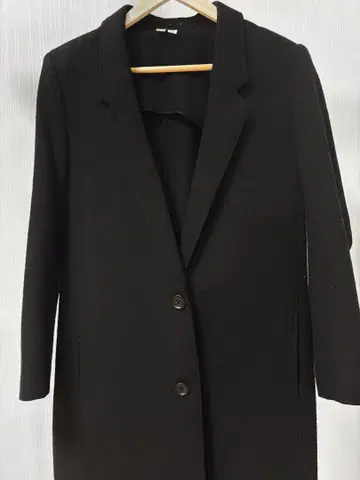 유니클로 U UNIQLO U 블랙 체스터 코트 M