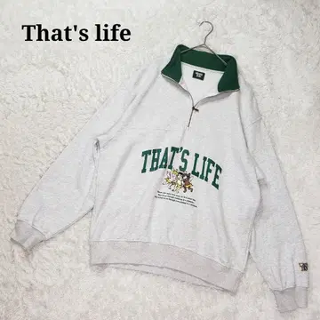 THAT'S LIFE 로고 하프 지퍼 맨투맨 트레이닝복 XL