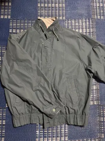 LONDONFOG 구제 의류 그레이 나일론 자켓 스트라이프 안감