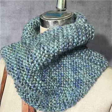 [ 핸드니트 ] 그레이쉬 블루 넥워머