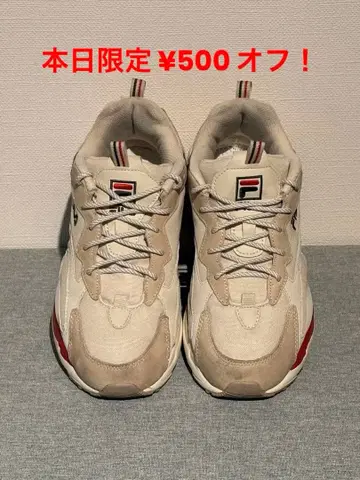 FILA 스니커즈 베이지/레드/블랙 JP 26.5cm