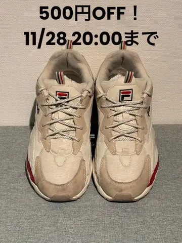 FILA 스니커즈 베이지/레드/블랙 JP 26.5cm