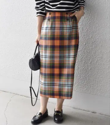 SHIPS 체크 스커트