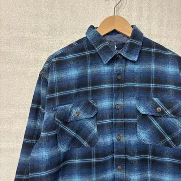 미국 빈티지 의류 플란넬 셔츠 헤비 플란넬 섀도우 체크 XL 3122