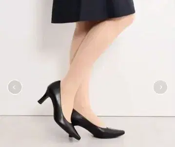 발수 <7cm 힐> 블랙 펌프스