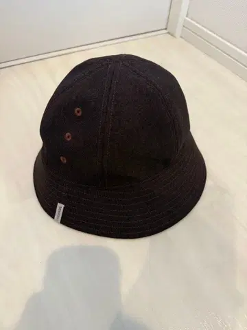 다크 브라운 울 혼방 버킷 햇